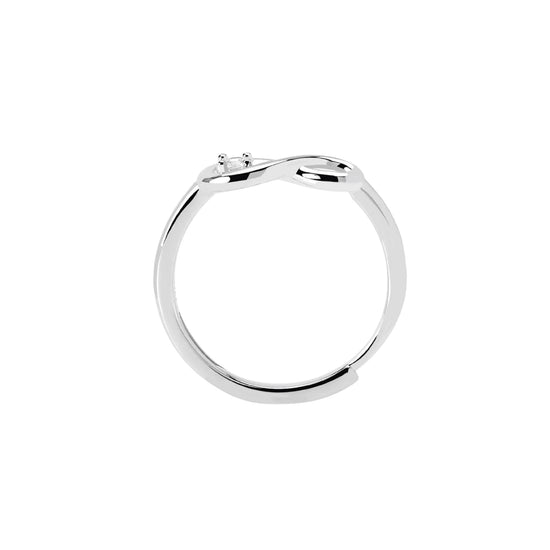 Anello Mabina My Diamond in argento infinito diamante 0,06ct Regolabile dalla 11 alla 19