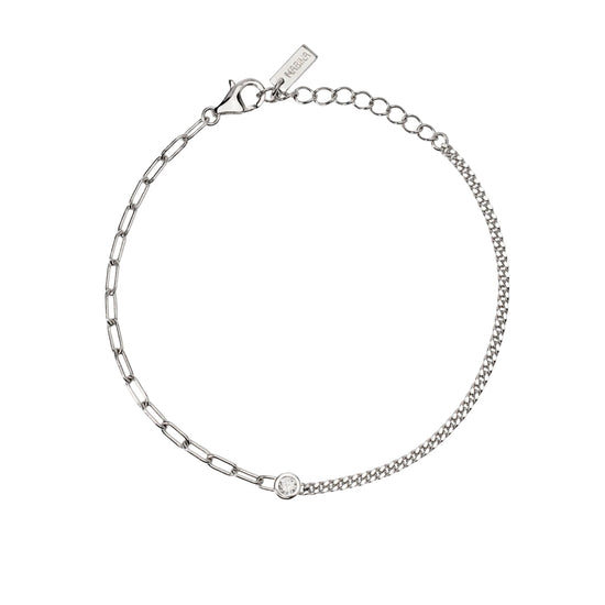 Bracciale Mabina con doppia catena e diamante