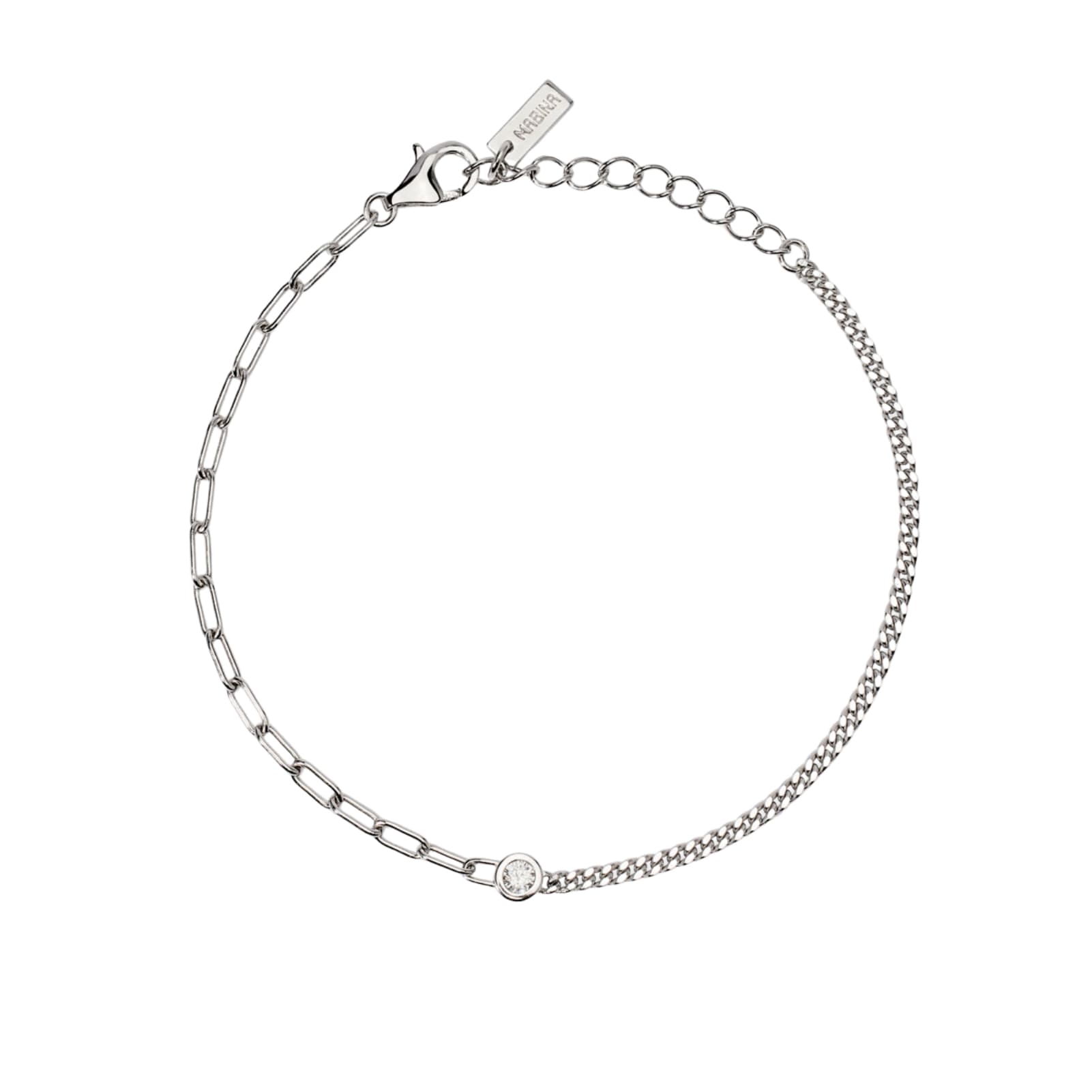 Bracciale Mabina con doppia catena e diamante