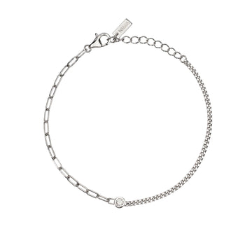 Bracciale Mabina con doppia catena e diamante