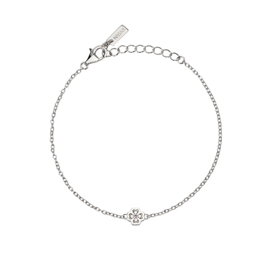 Bracciale Mabina con quadrifoglio e diamanti