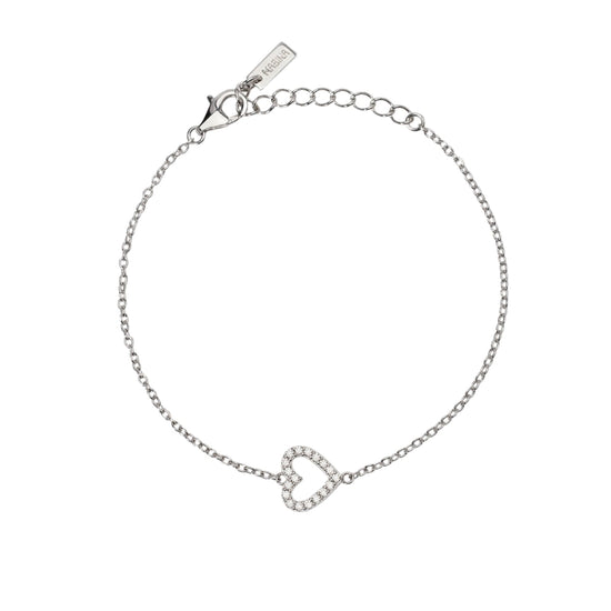 Bracciale Mabina con cuore e diamanti Lab Grown