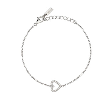 Bracciale Mabina con cuore e diamanti Lab Grown