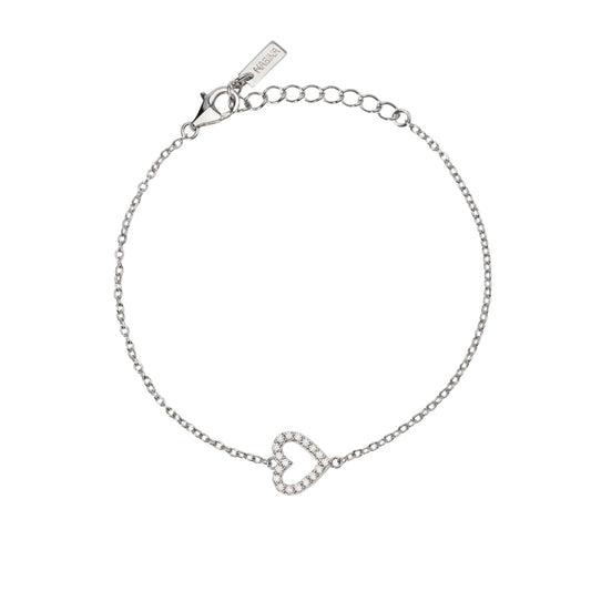 Bracciale Mabina con cuore e diamanti Lab Grown