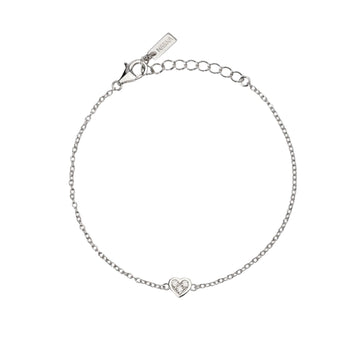 Bracciale Mabina con cuore centrale e diamanti Lab Grown