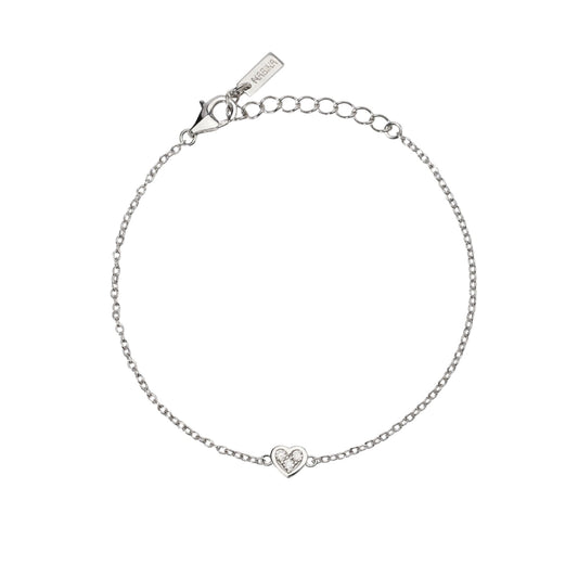 Bracciale Mabina con cuore centrale e diamanti Lab Grown