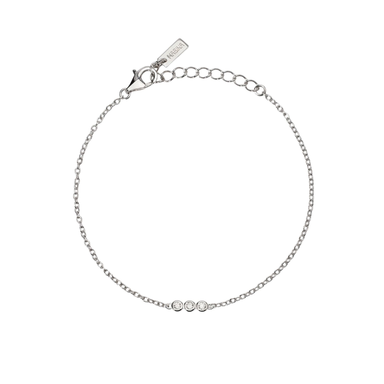 Bracciale Mabina con tre diamanti Lab Grown centrali