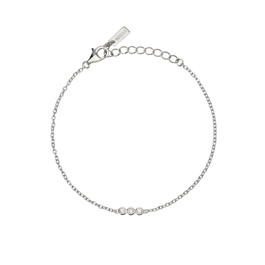 Bracciale Mabina con tre diamanti Lab Grown centrali