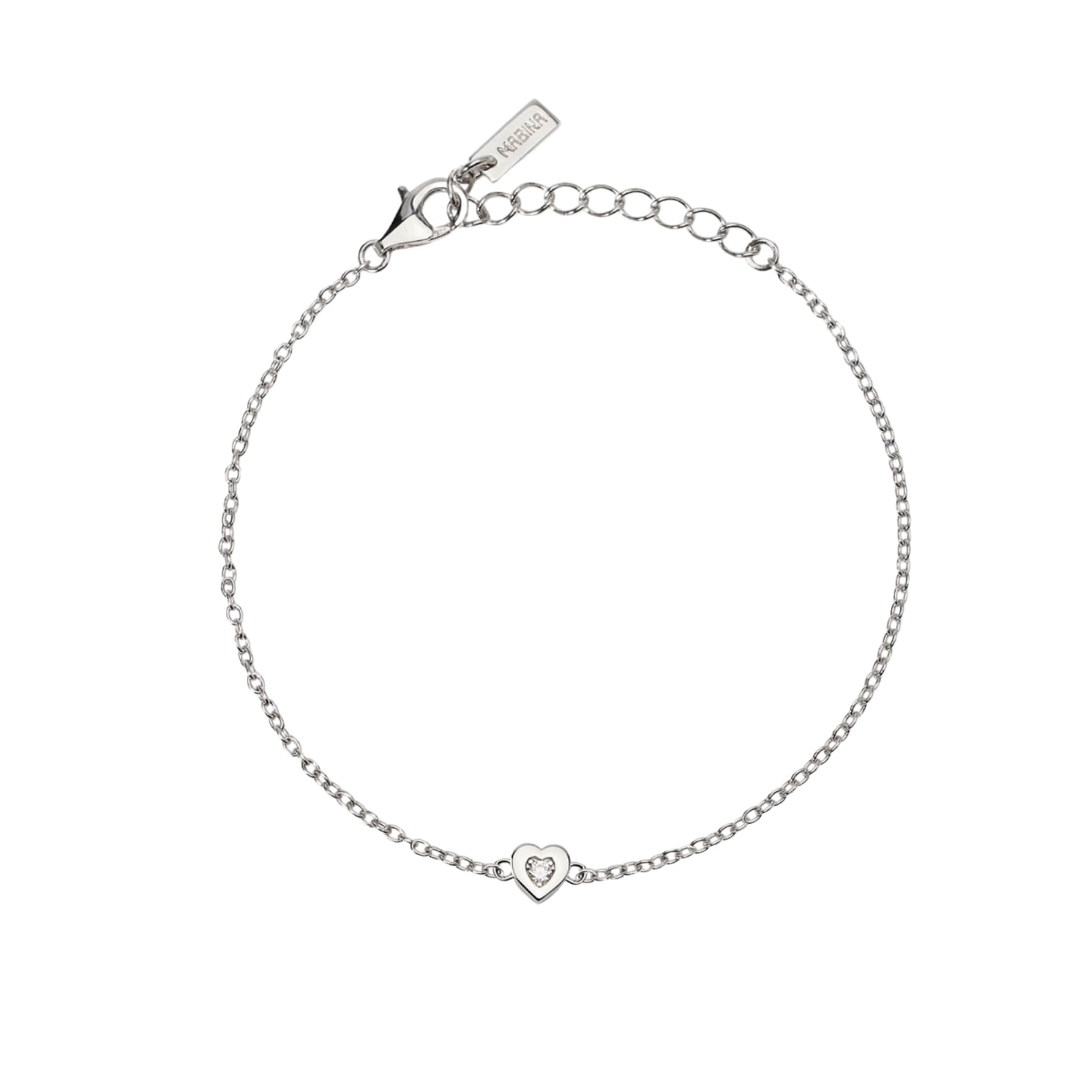 Bracciale con cuore centrale Mabina Lab Grown