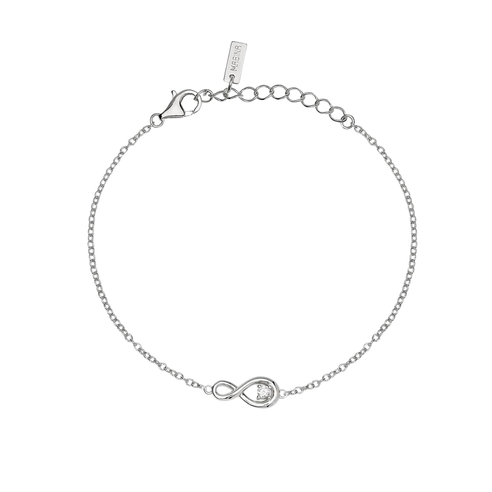 Bracciale Mabina My Diamond in argento infinito diamante 0,06ct 19 cm