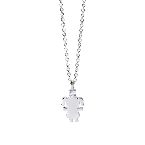 Collana Mabina con bimba e diamante Lab Grown
