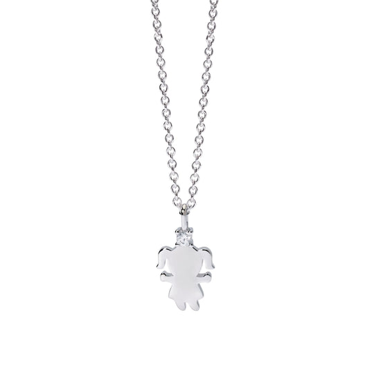 Collana Mabina con bimba e diamante Lab Grown