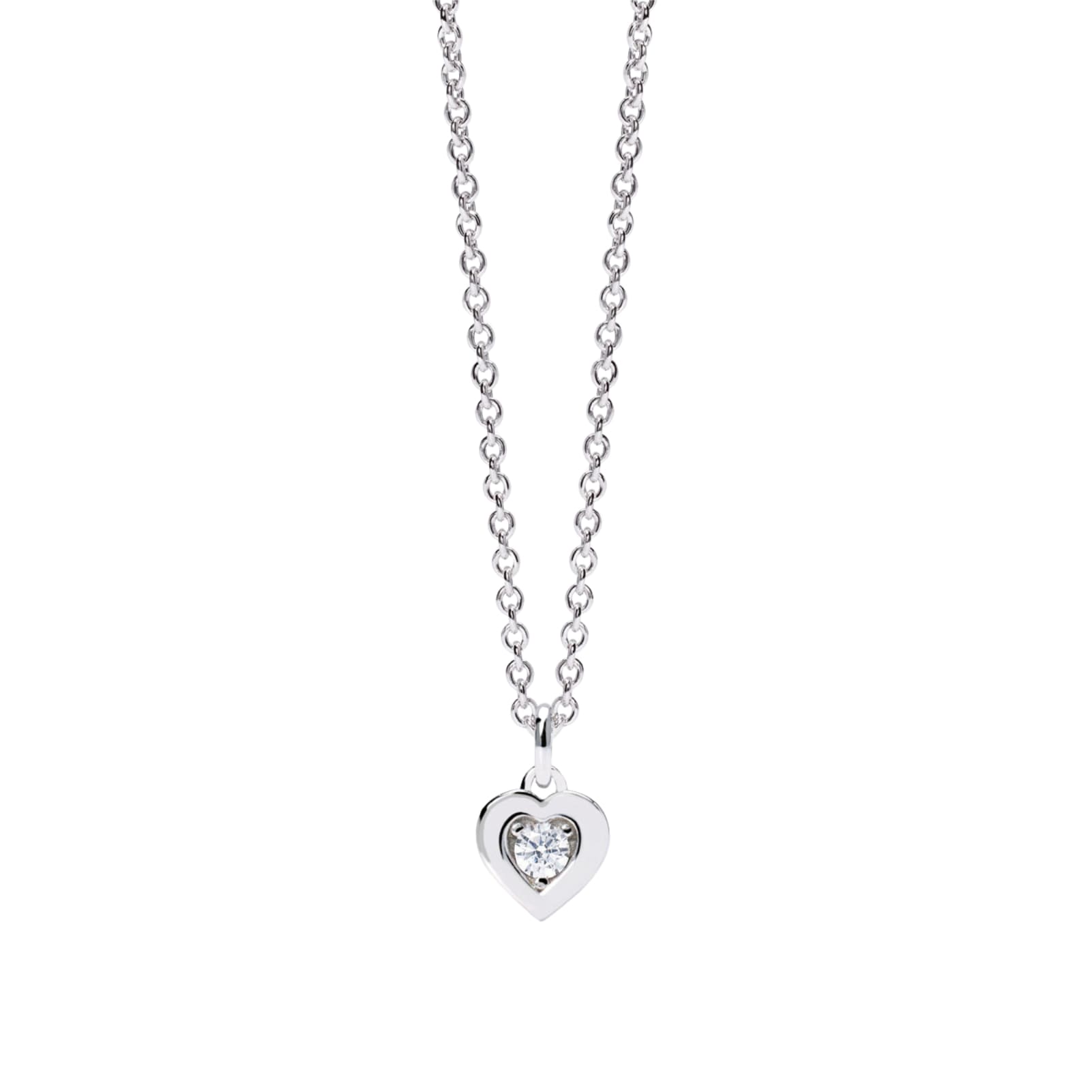 Collana Mabina con diamante Lab Grown e cuore pendente