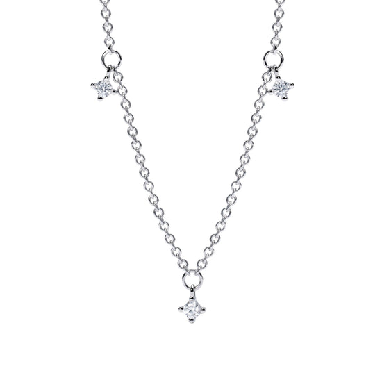 Collana Mabina con tre diamanti Lab Grown 