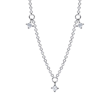 Collana Mabina con tre diamanti Lab Grown 