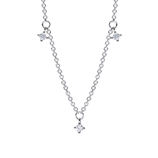 Collana Mabina con tre diamanti Lab Grown 