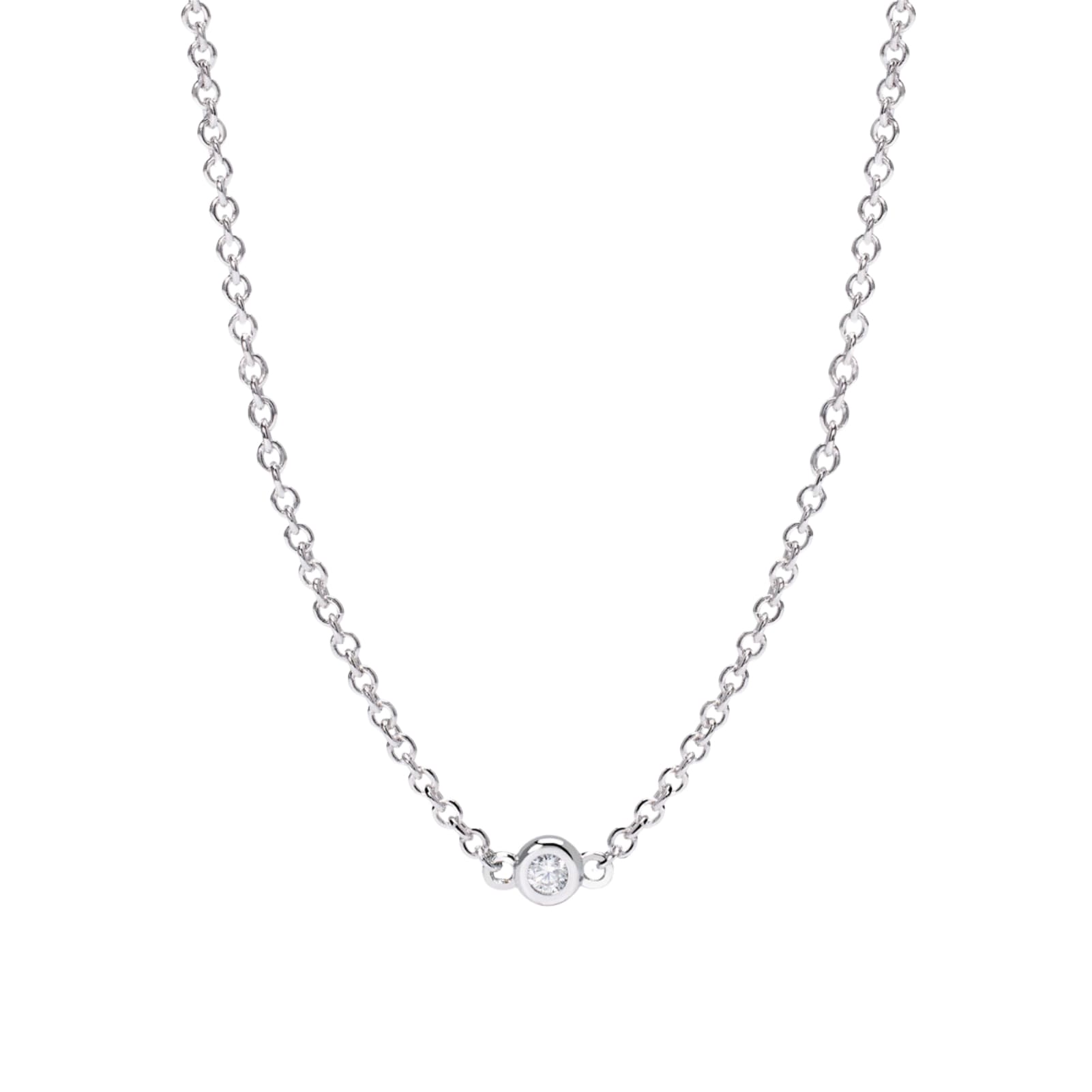 Collana Mabina con diamante centrale