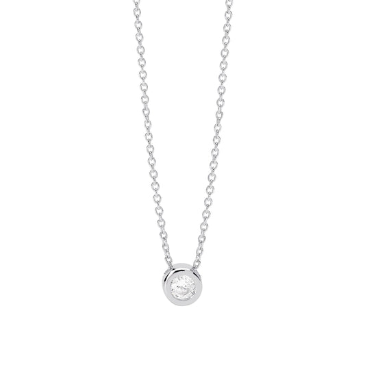 Collana punto luce Mabina My Diamond in argento diamante 0,18ct MISURA UNICA