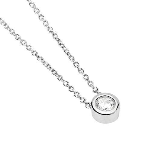 Collana punto luce Mabina My Diamond in argento diamante 0,18ct MISURA UNICA