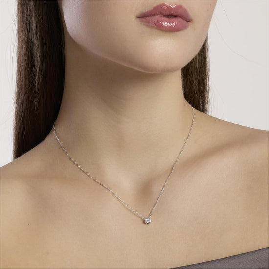 Collana punto luce Mabina My Diamond in argento diamante 0,18ct MISURA UNICA