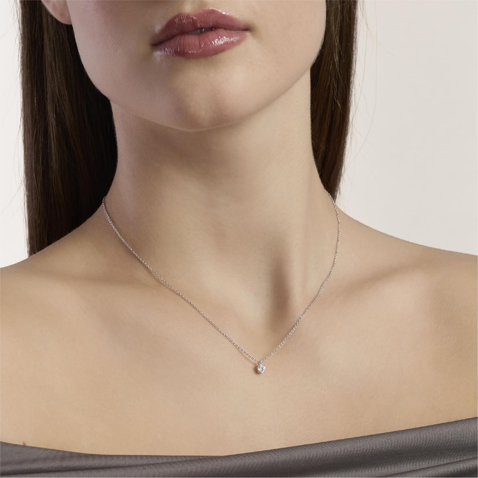 Collana punto luce Mabina My Diamond in argento diamante 0,25ct MISURA UNICA