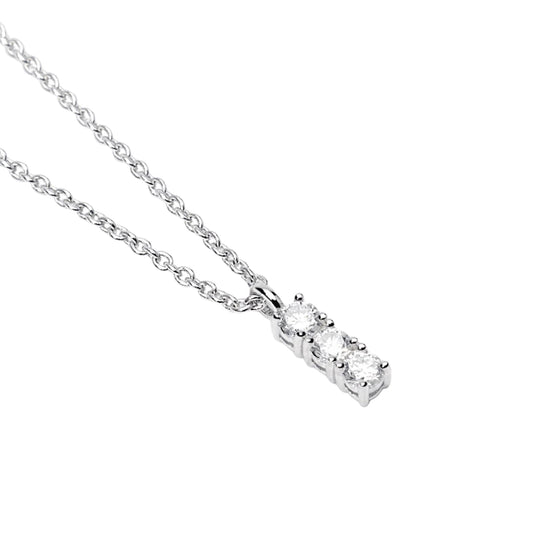 Collana Mabina My Diamond in argento diamante pendente 0,18ct MISURA UNICA