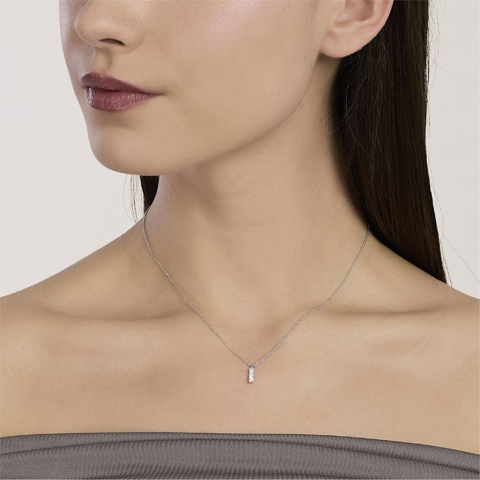 Collana Mabina My Diamond in argento diamante pendente 0,18ct MISURA UNICA