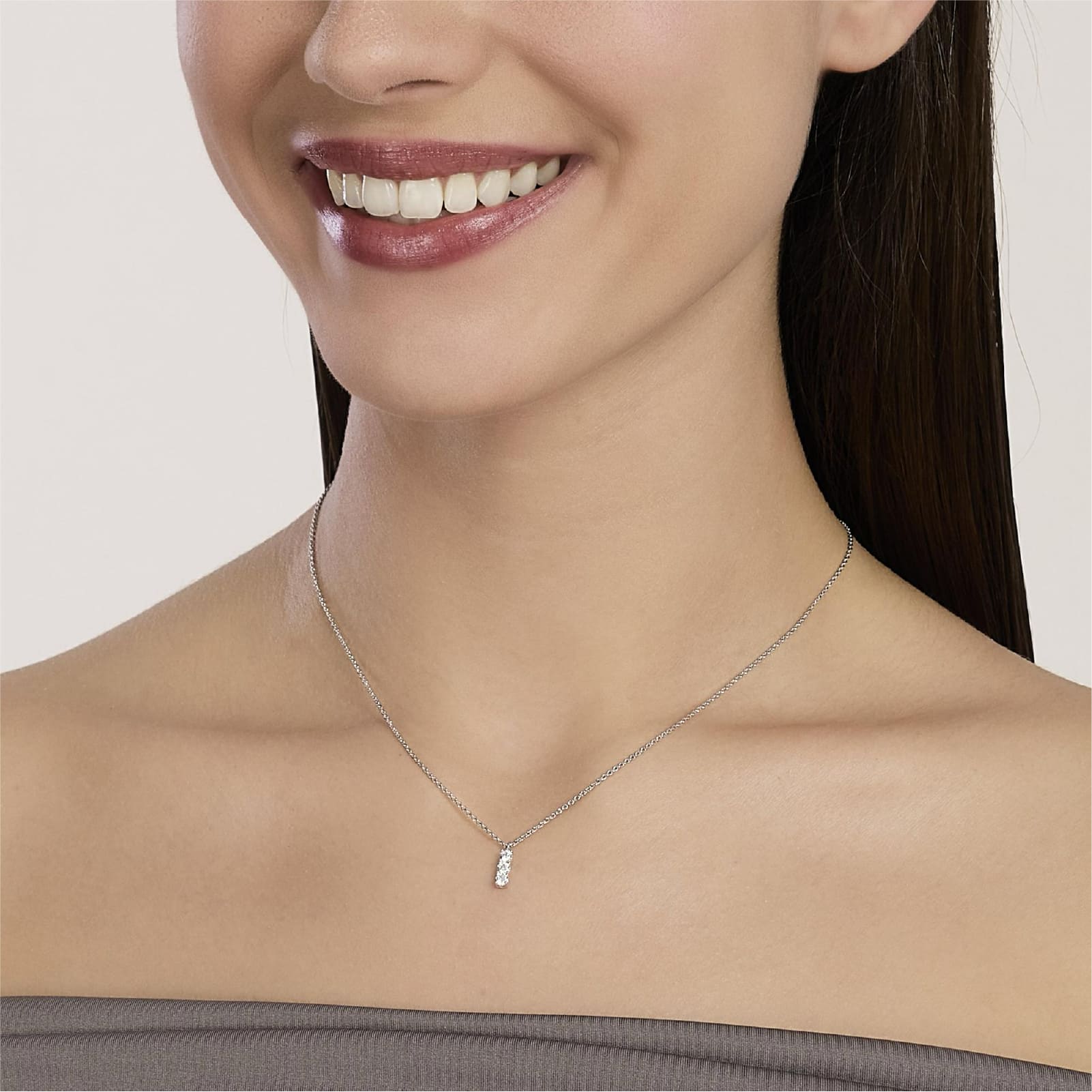 Collana Mabina My Diamond in argento diamante pendente 0,27ct MISURA UNICA