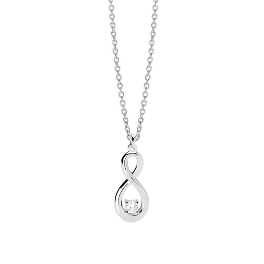 Collana Mabina My Diamond in argento infinito diamante 0,06ct MISURA UNICA