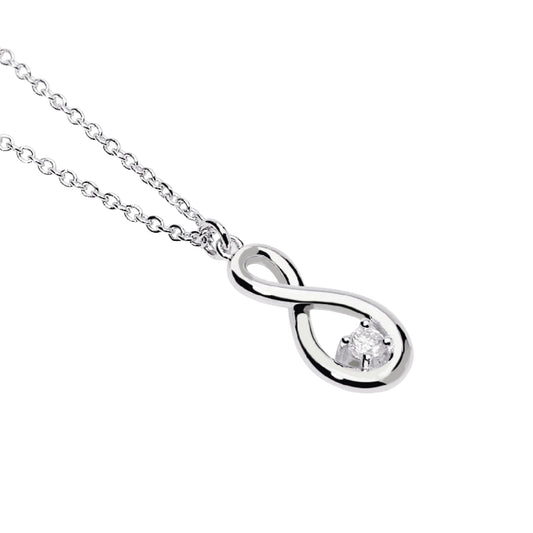 Collana Mabina My Diamond in argento infinito diamante 0,06ct MISURA UNICA