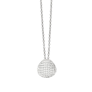 Collana catena Mabina in argento con pendente pavè di zirconi MISURA UNICA