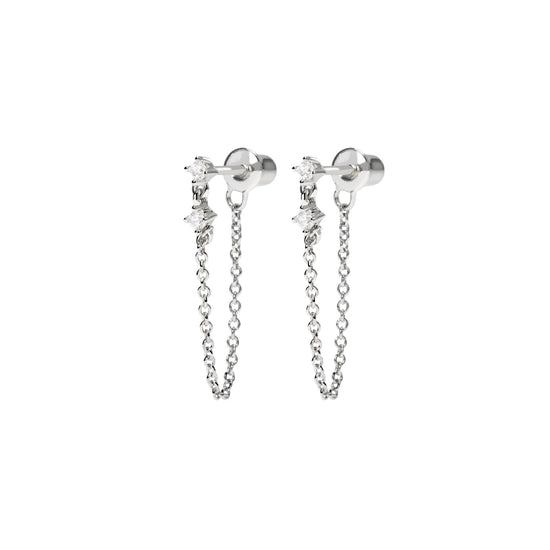 Orecchini catena Mabina con Diamanti Lab Grown