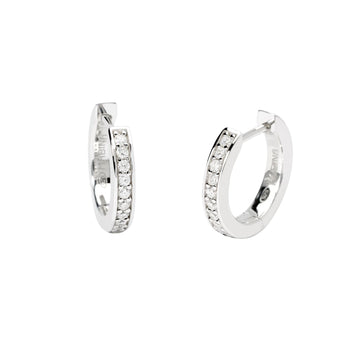 Orecchini a cerchio Mabina con diamanti Lab-Grown ct.0,20