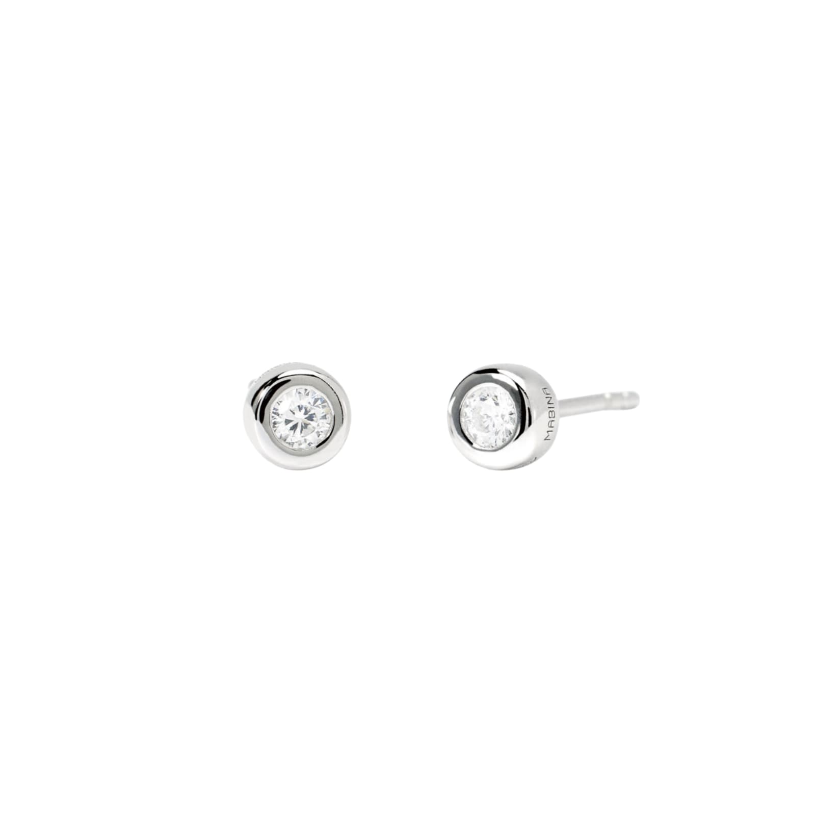 Orecchini Mabina cipollina con diamanti Lab-Grown ct.0,18