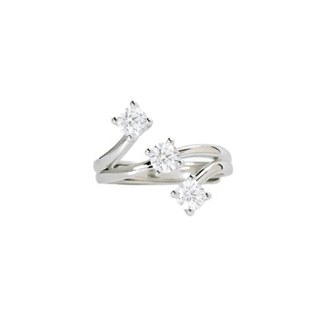 Anello trilogy Mabina in lega con zirconi bianchi da donna Regolabile dalla 11 alla 19