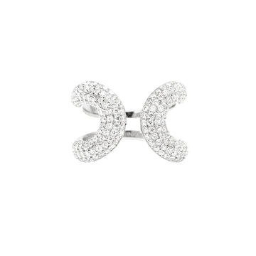 Anello aperto Mabina in lega con pavè di zirconi da donna Regolabile dalla 11 alla 19
