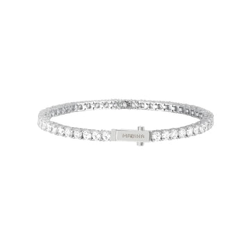 Bracciale tennis Mabina in lega con zirconi bianchi 17 cm
