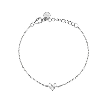 Bracciale catena Mabina in lega con zirconi a forma di cuore 19 cm