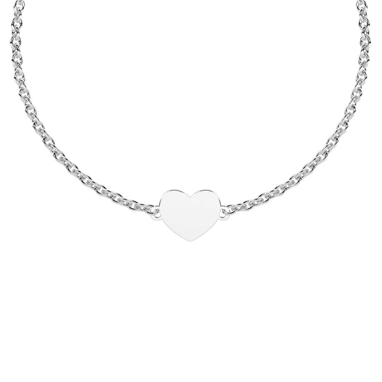 Bracciale Kidult Infinity in acciaio con cuore e infinito 16 cm