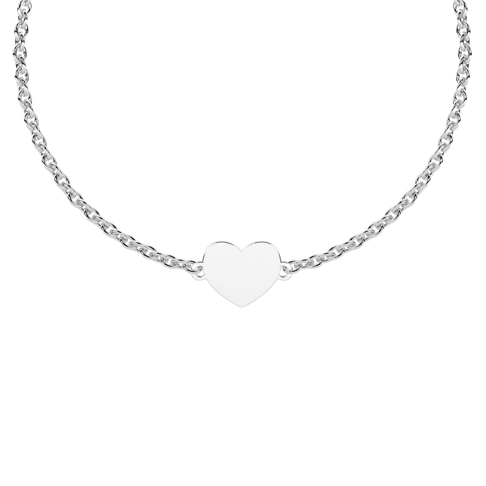 Bracciale Kidult Infinity in acciaio con cuore e infinito 16 cm