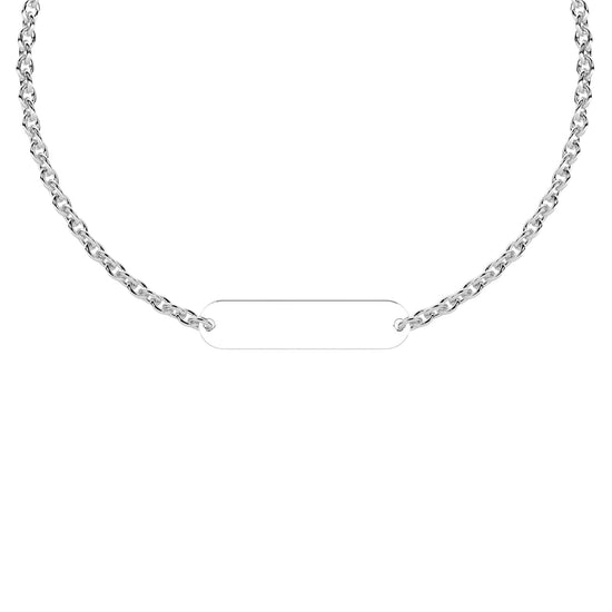 Bracciale Kidult Infinity in acciaio targhetta centrale 16 cm