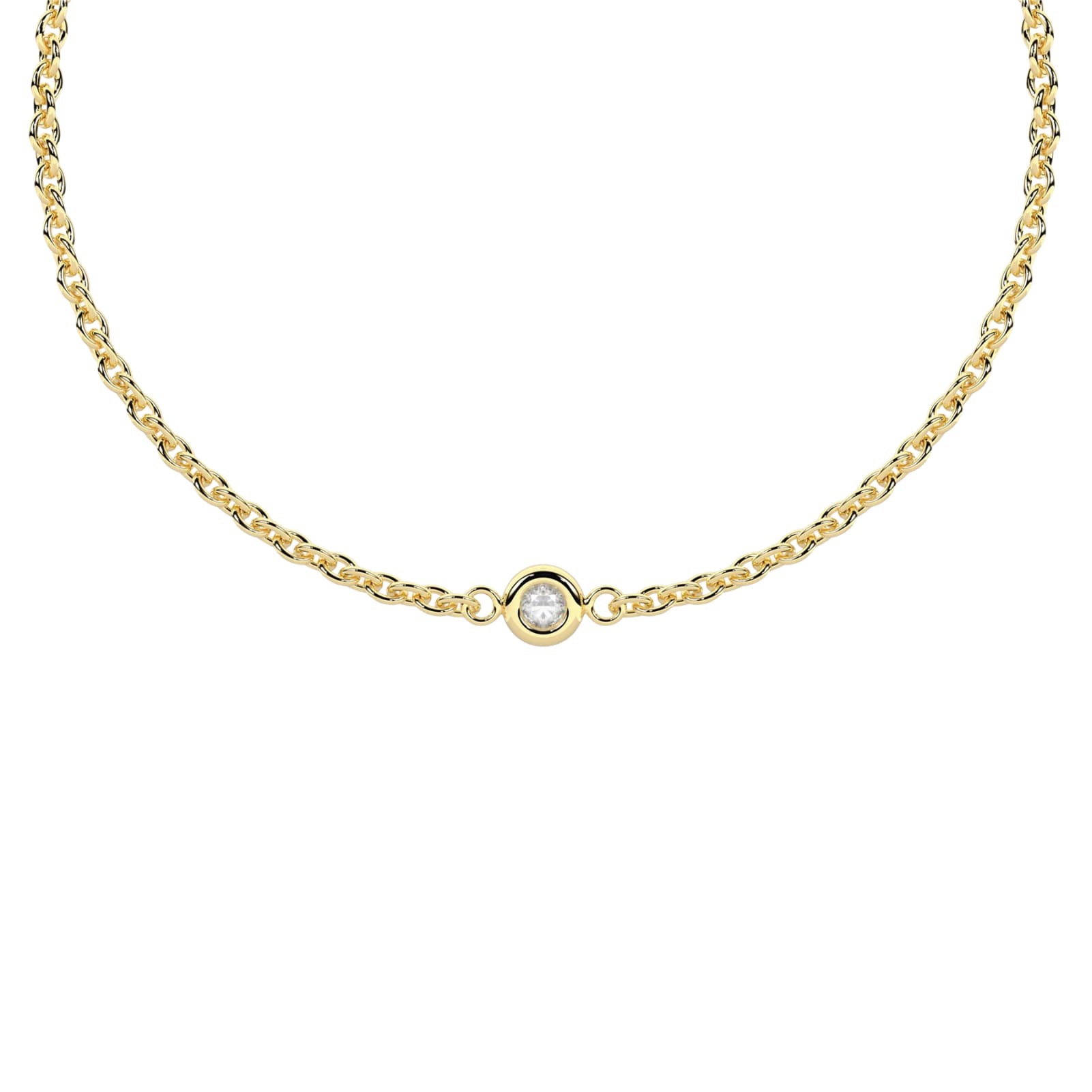Bracciale Kidult Infinity in acciaio pvd oro diamante lab-grown 16 cm