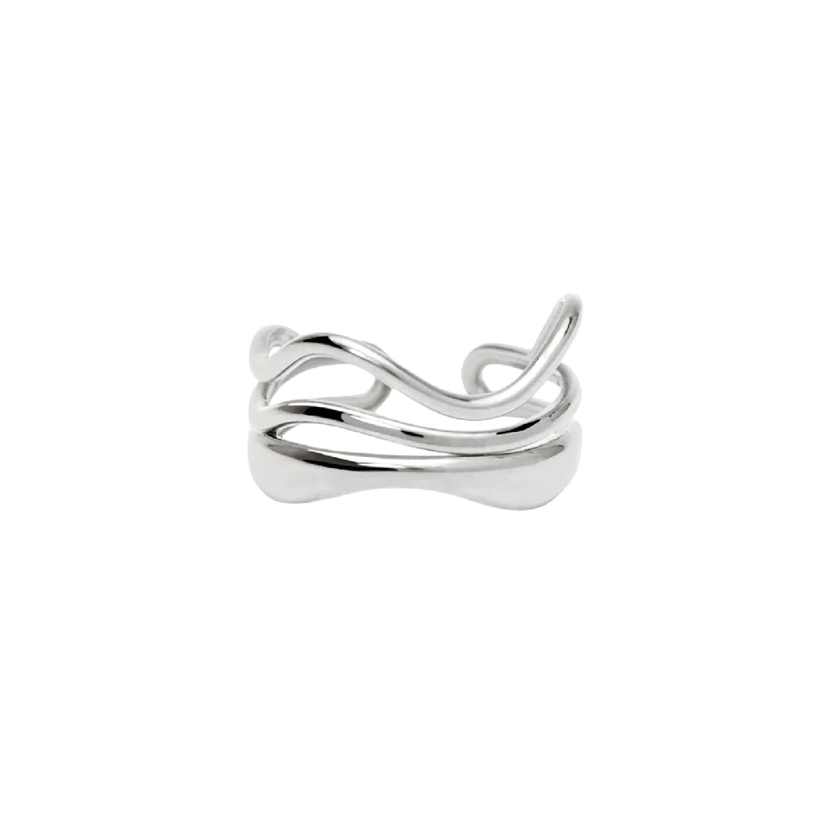 Anello aperto Kidult Style 104 in acciaio multifilo Regolabile dalla 11 alla 19