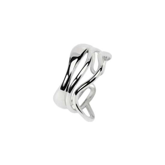 Anello aperto Kidult Style 104 in acciaio multifilo Regolabile dalla 11 alla 19