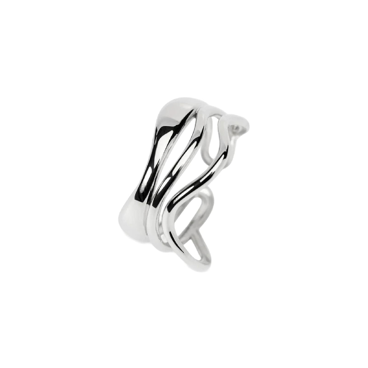Anello aperto Kidult Style 104 in acciaio multifilo Regolabile dalla 11 alla 19