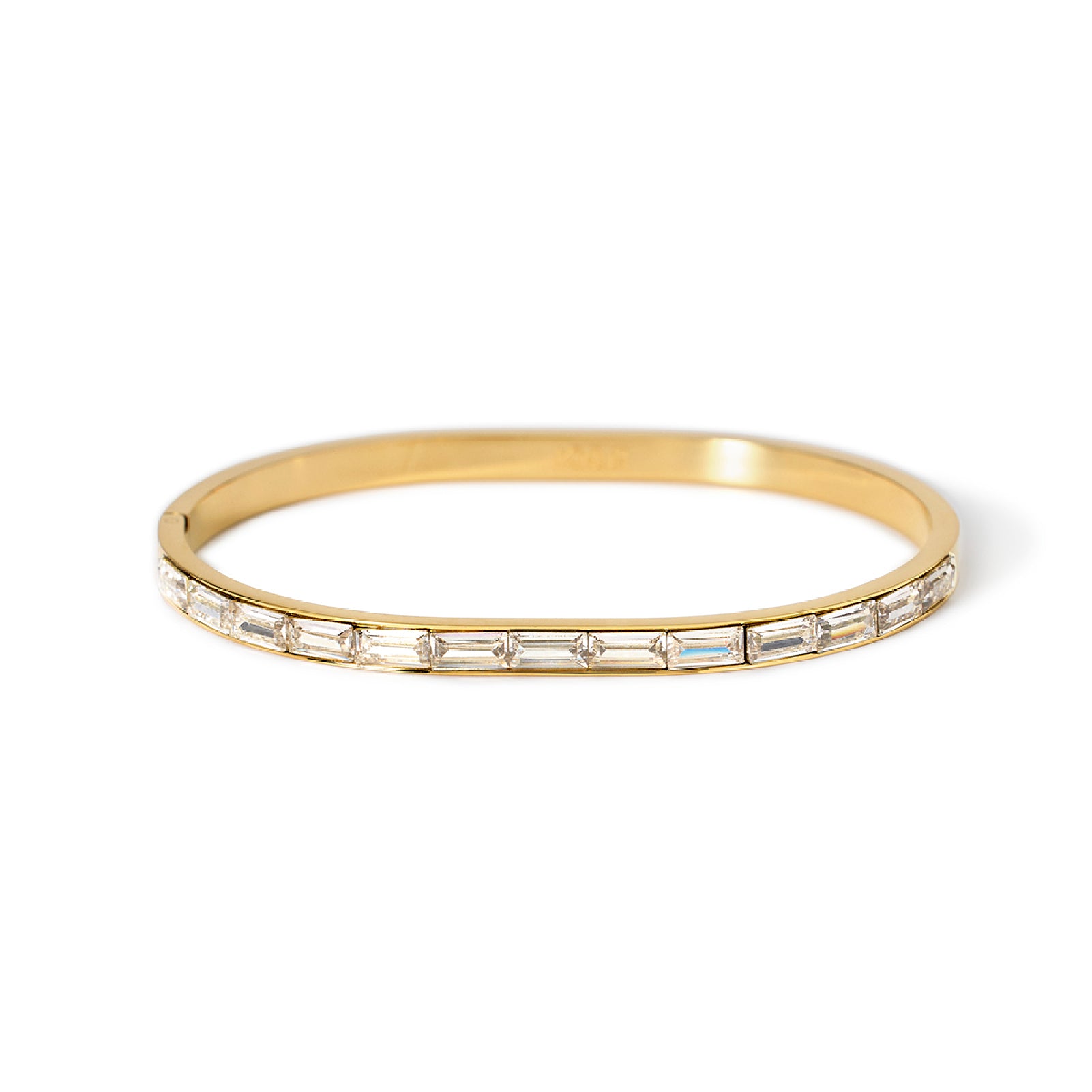 Bracciale rigido donna Kidult Style in pvd gold con zirconi Rigido