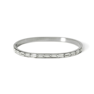 Bracciale rigido donna Kidult Style in acciaio con zirconi Rigido