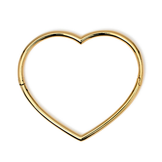 Bracciale rigido a cuore Kidult Style in acciaio dorato Rigido