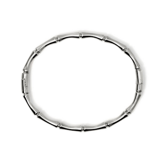 Bracciale rigido bambù Kidult Style in acciaio Rigido