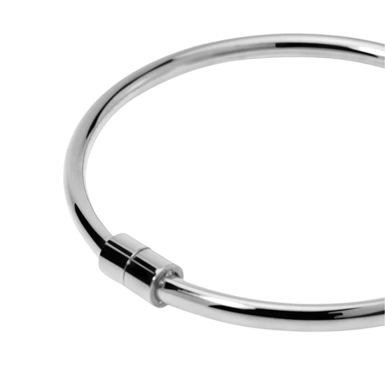 Bracciale rigido Kidult Style da donna in acciaio lucido diametro 6 cm
